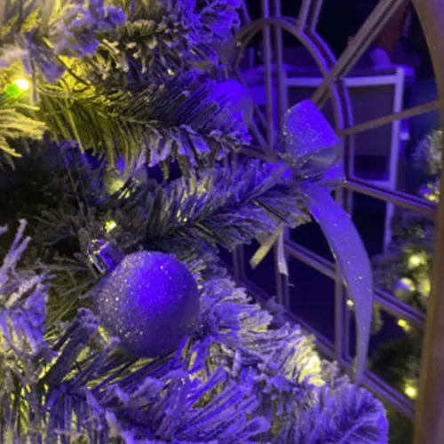 Giardini di Maggio Oxford albero di Natale innevato 180 cm con luci