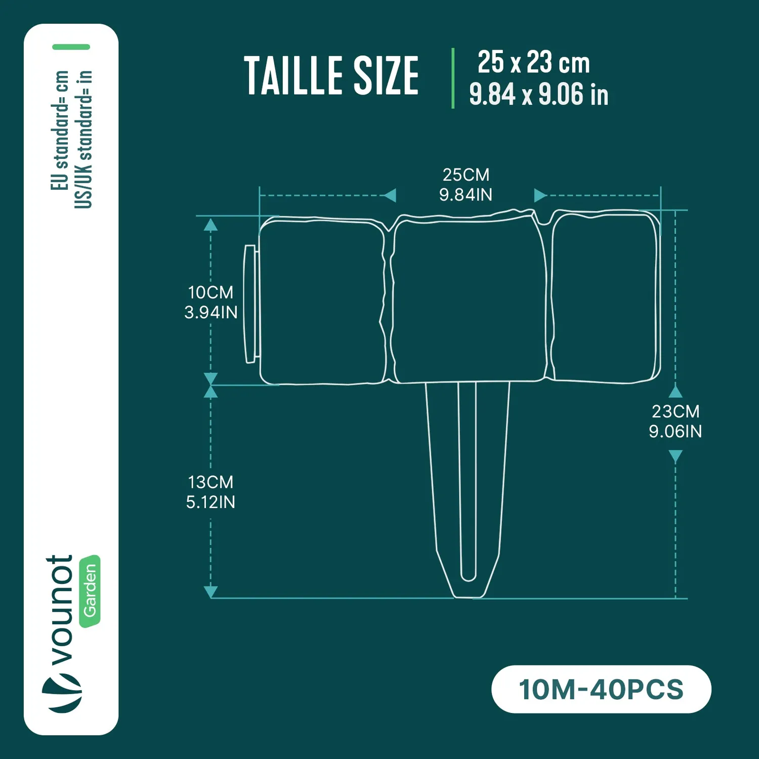 Vounot bordura giardino plastica 10m grigio chiaro pietra