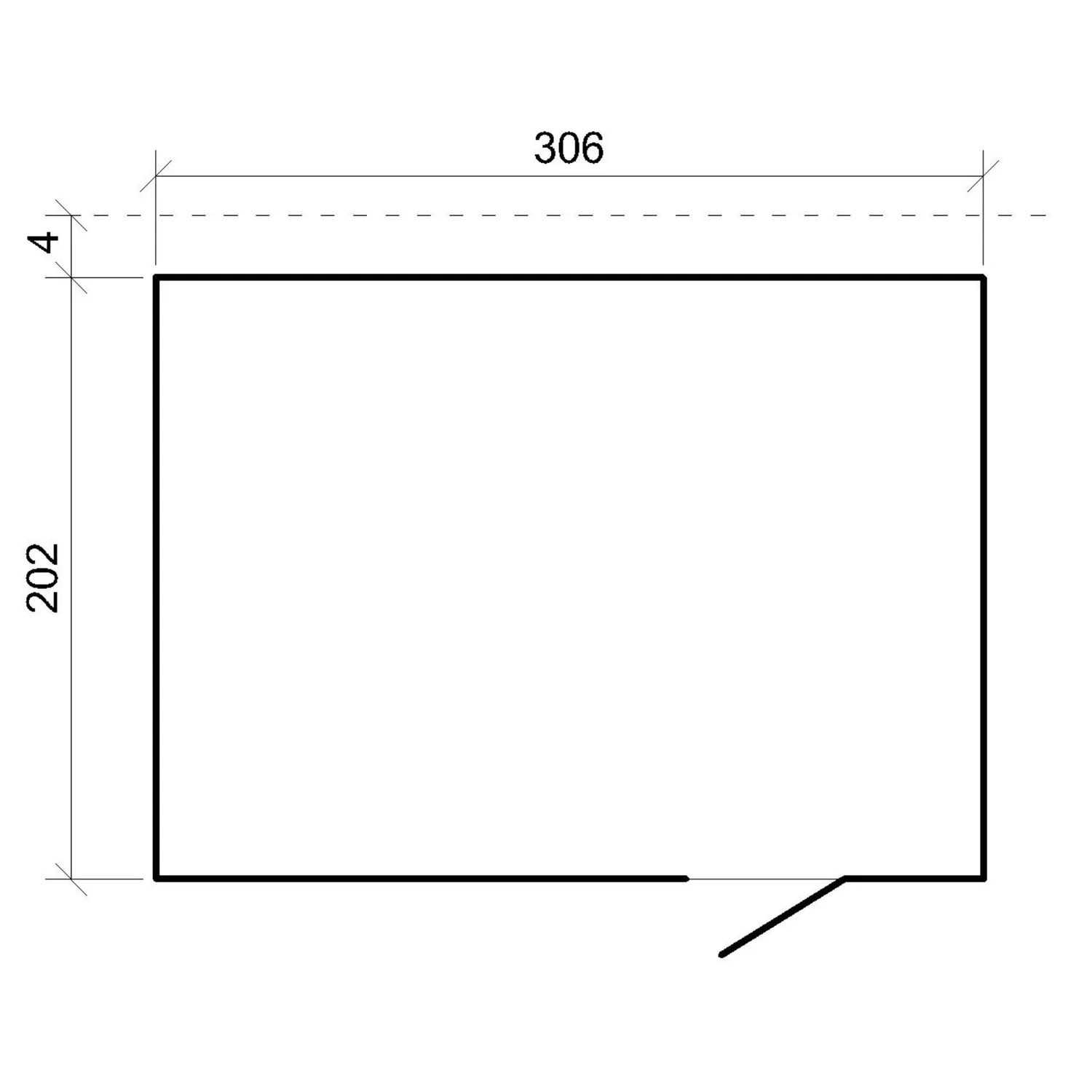 Timbela M326F1 casetta legno 306x202 cm 6,18 m²