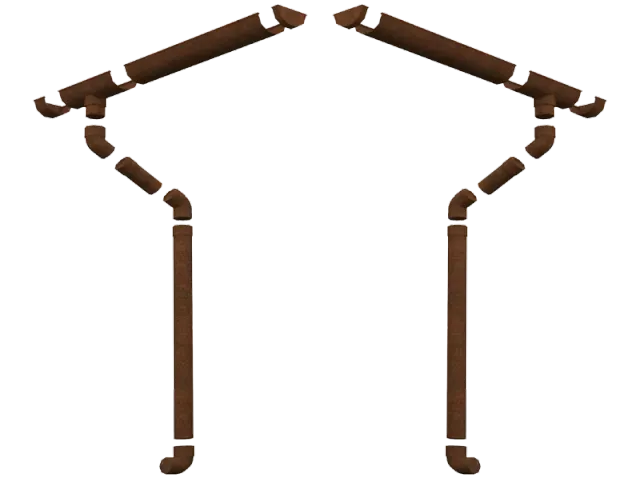 La Pratolina Rustica kit grondaia casetta rame Polimglass