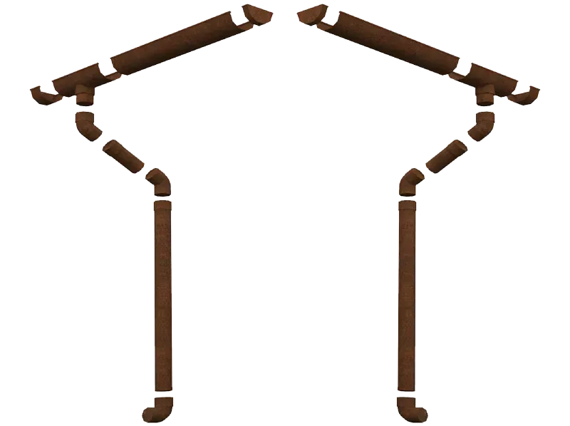La Pratolina Rustica kit grondaia casetta rame Polimglass