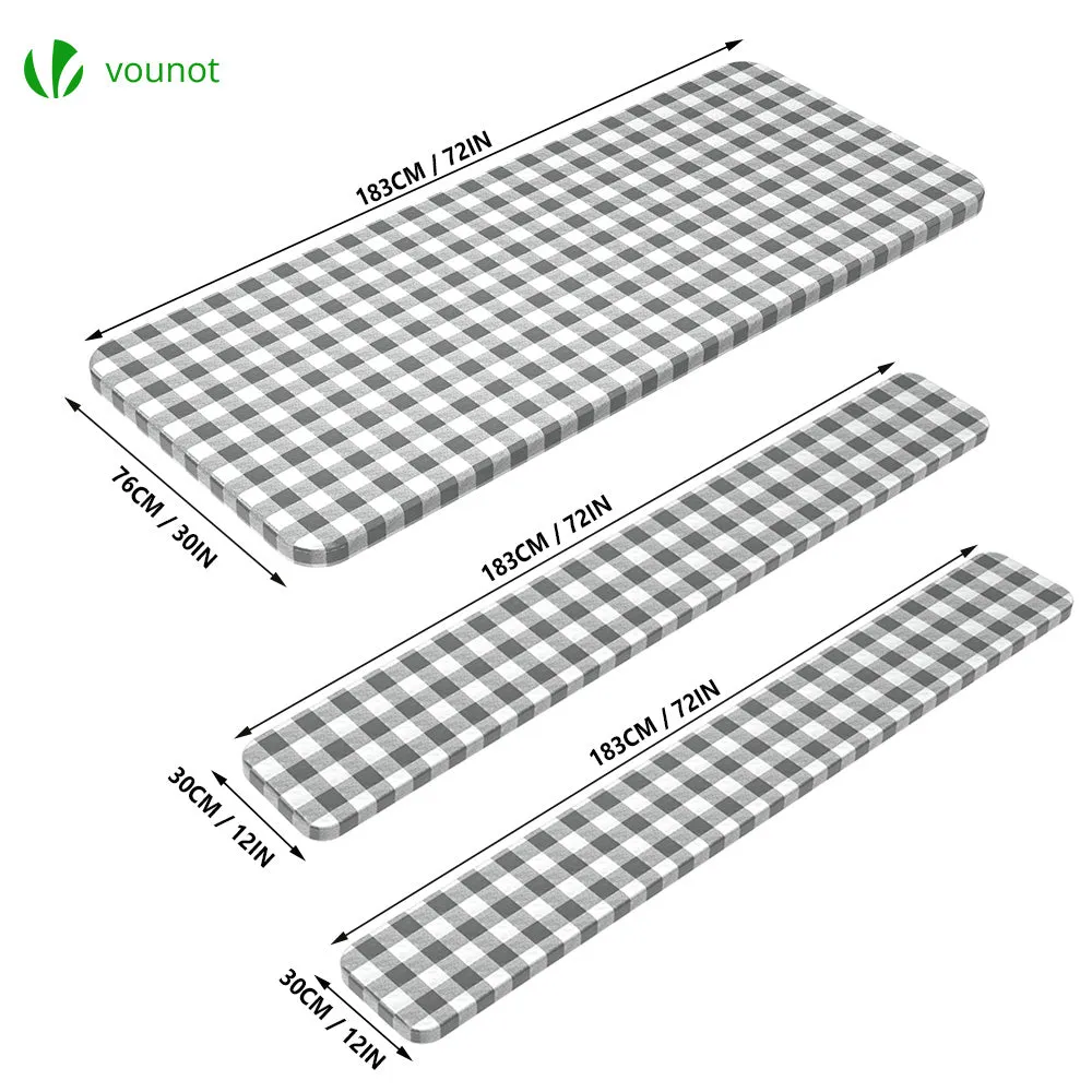 VOUNOT Tovaglie Tavolo e Panche PVC Ceramica 3 pezzi