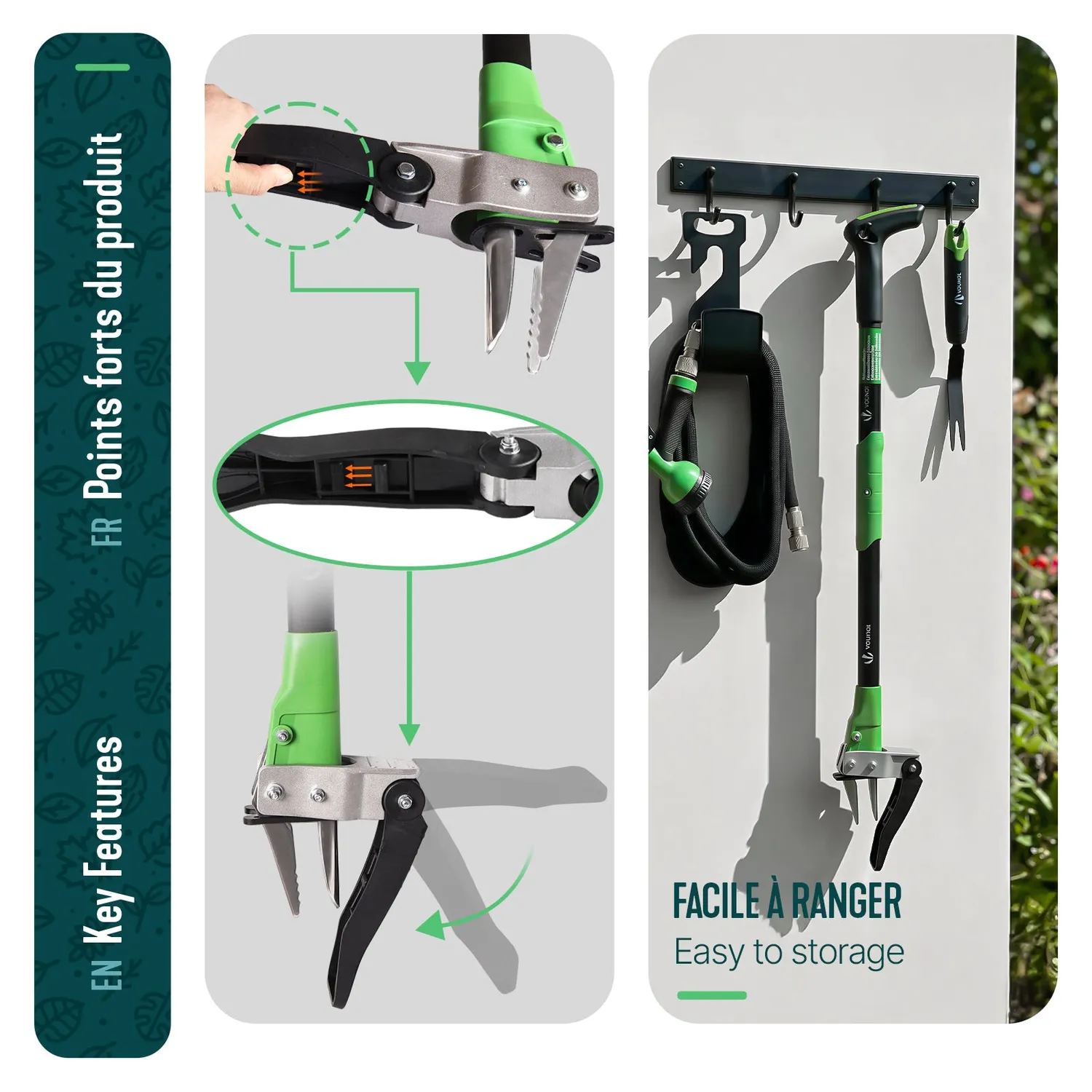 Vounot estirpatore erbacce manuale 100 cm + forchetta