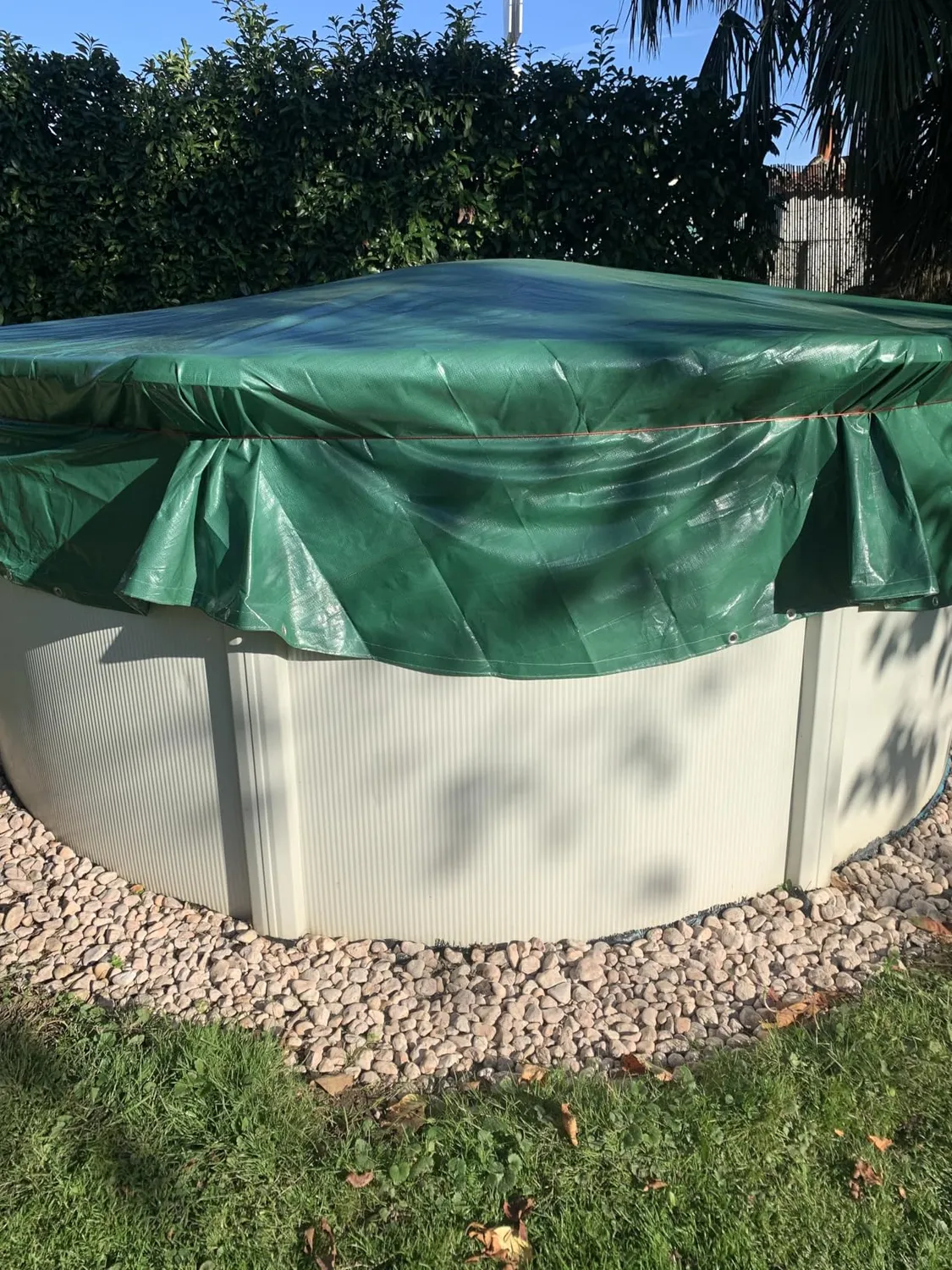 Quick Star telo piscina rotonda 420 cm nero 200 g/mq invernale