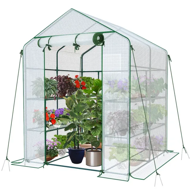 Vounot serra da giardino con ripiani 143x143x195 cm