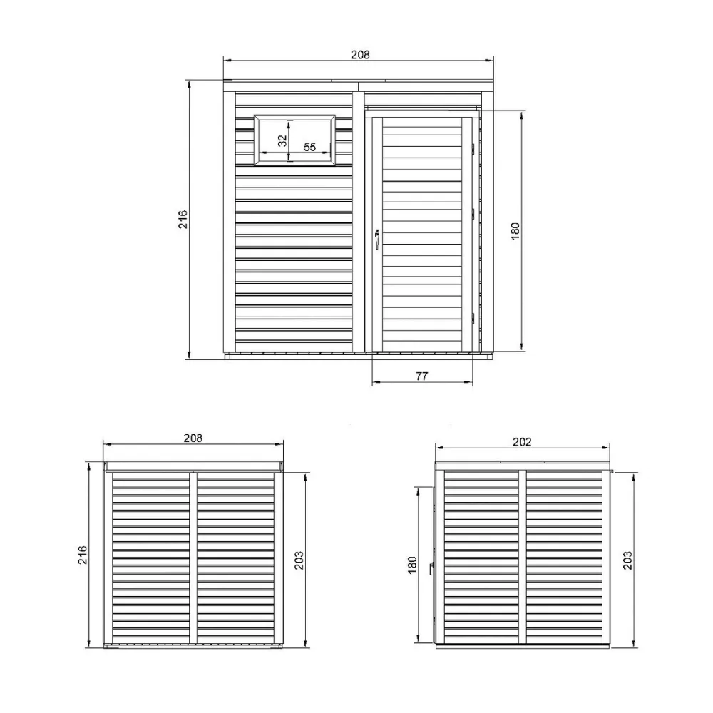 Timbela M325F2 casetta da giardino 208x205 cm legno