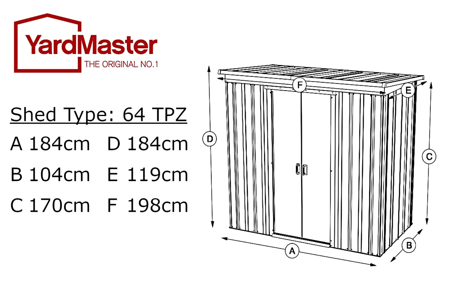 Yardmaster Platinum Tall 6x4 casetta attrezzi grigia