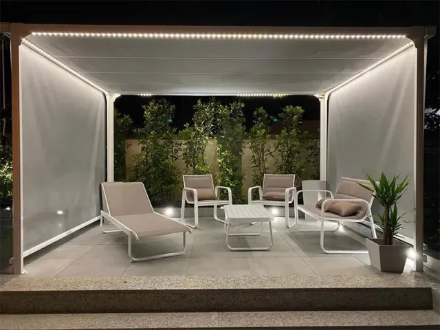 Giardini di Maggio Glicine Screen tenda laterale bianca 4 m