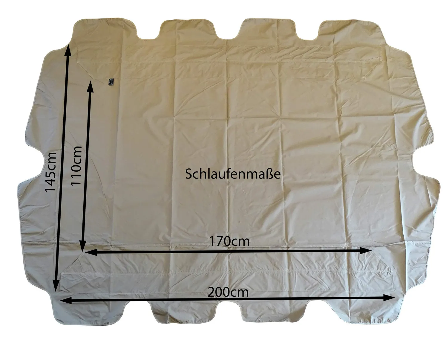 QUICK STAR telo dondolo 3 posti 200x145 cm beige UV50