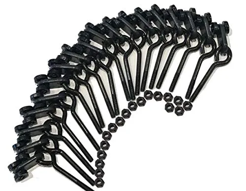 QUICK STAR Firenze rotelle pergola nere 18 pezzi 5 cm