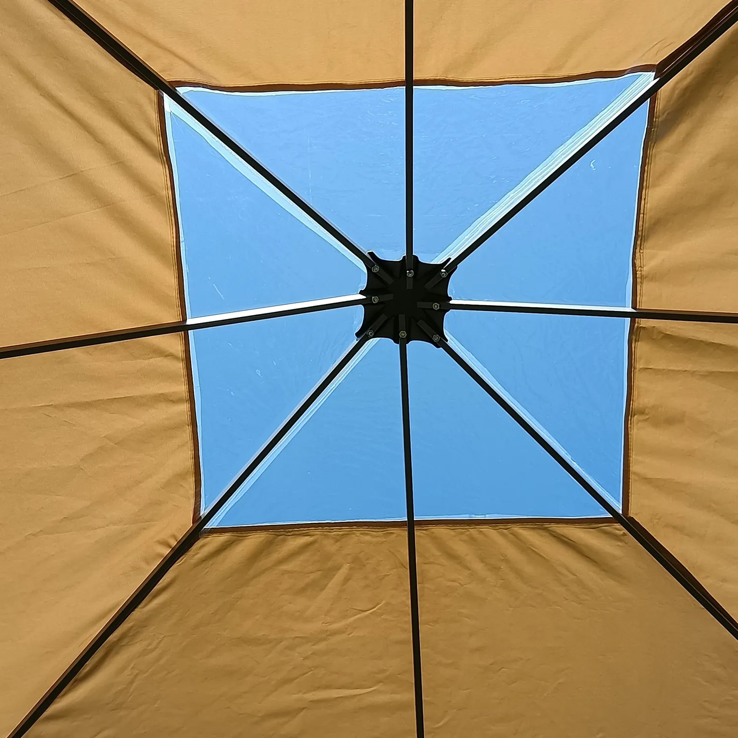Quick Star tetto ricambio gazebo 3x3 trasparente beige impermeabile