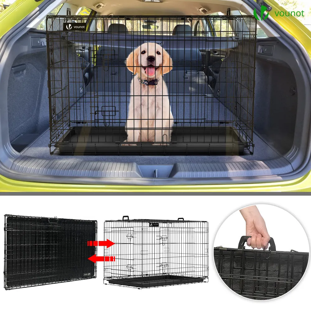 VOUNOT Gabbia per Cani Pieghevole 107x70x78 cm con Telo