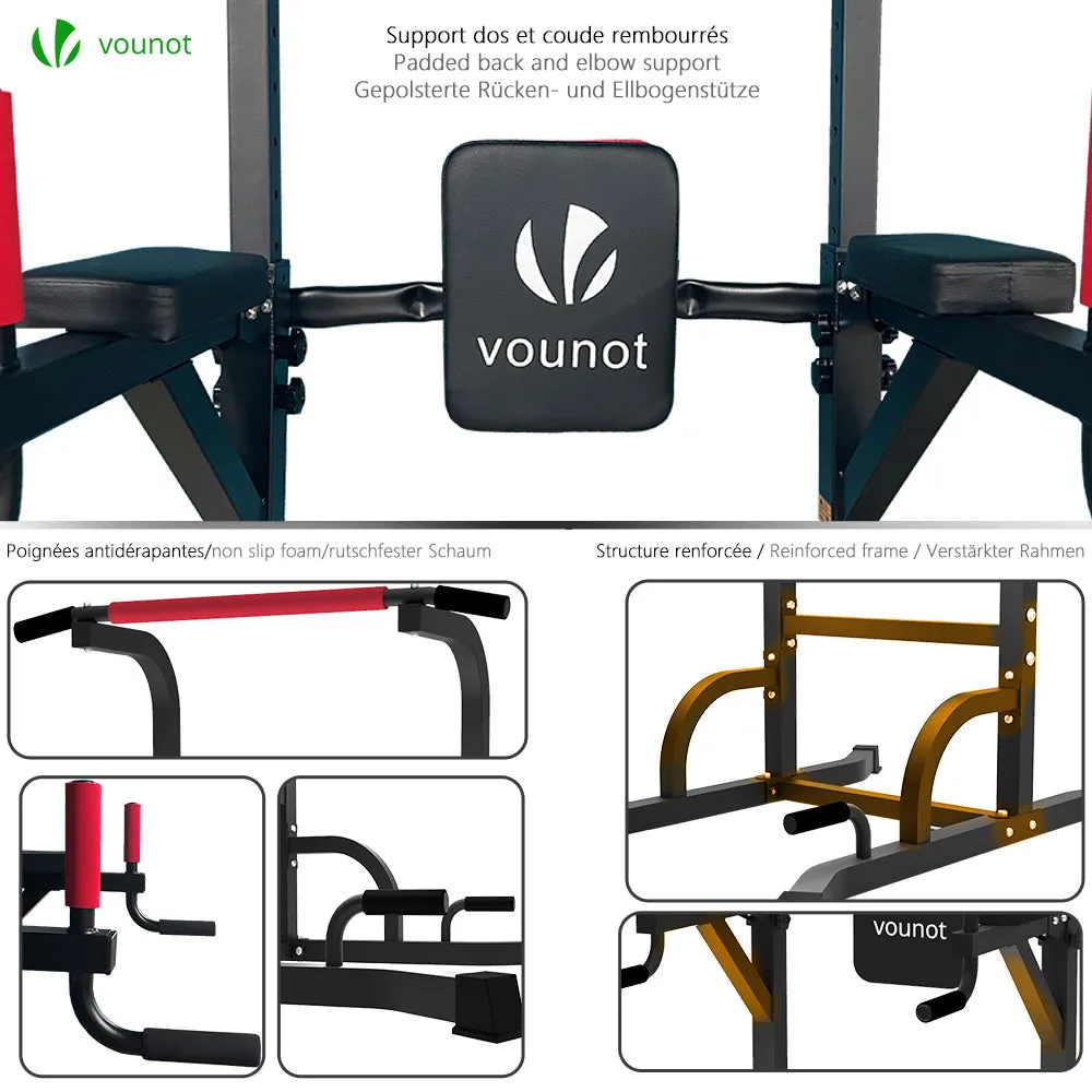 VOUNOT Torre Multifunzione stazione fitness 164-203cm 120kg