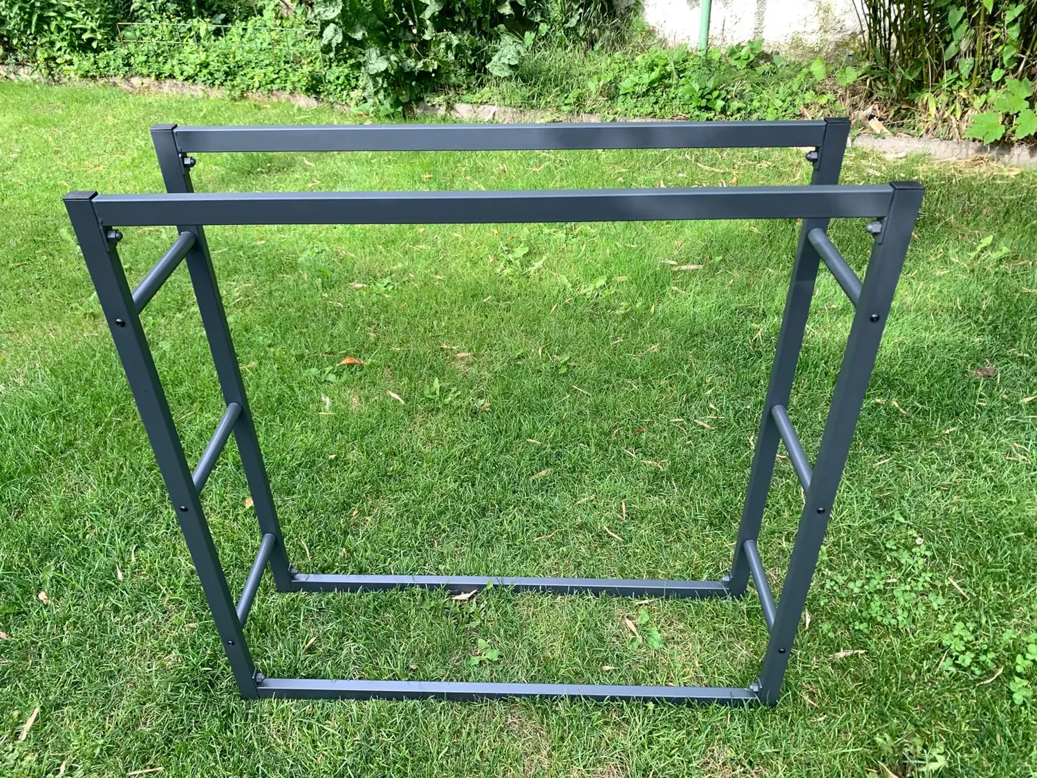 QUICK STAR portalegna metallo 90x25x90 cm antracite da esterno