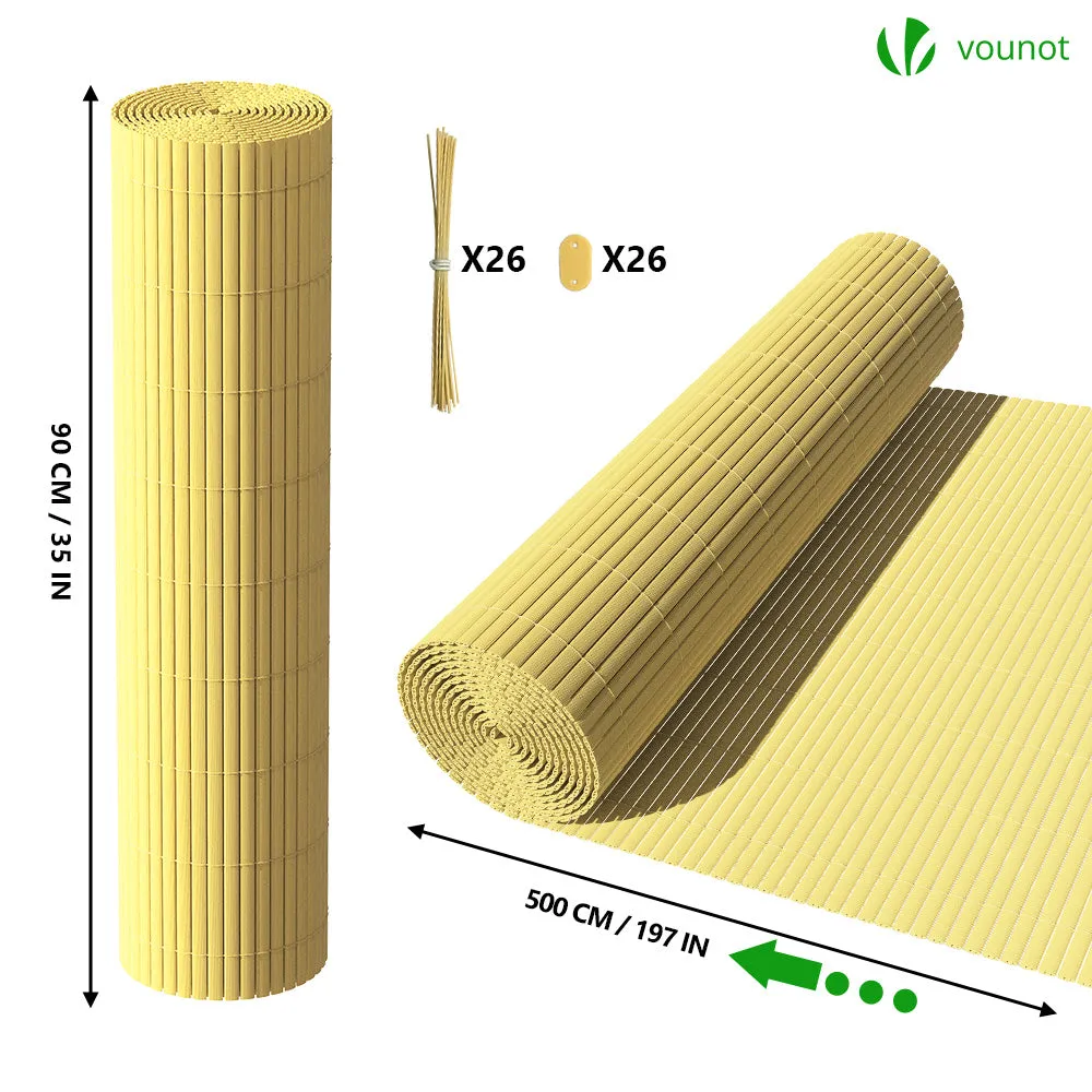 VOUNOT Canniccio frangivista PVC 90x500cm beige anti-UV