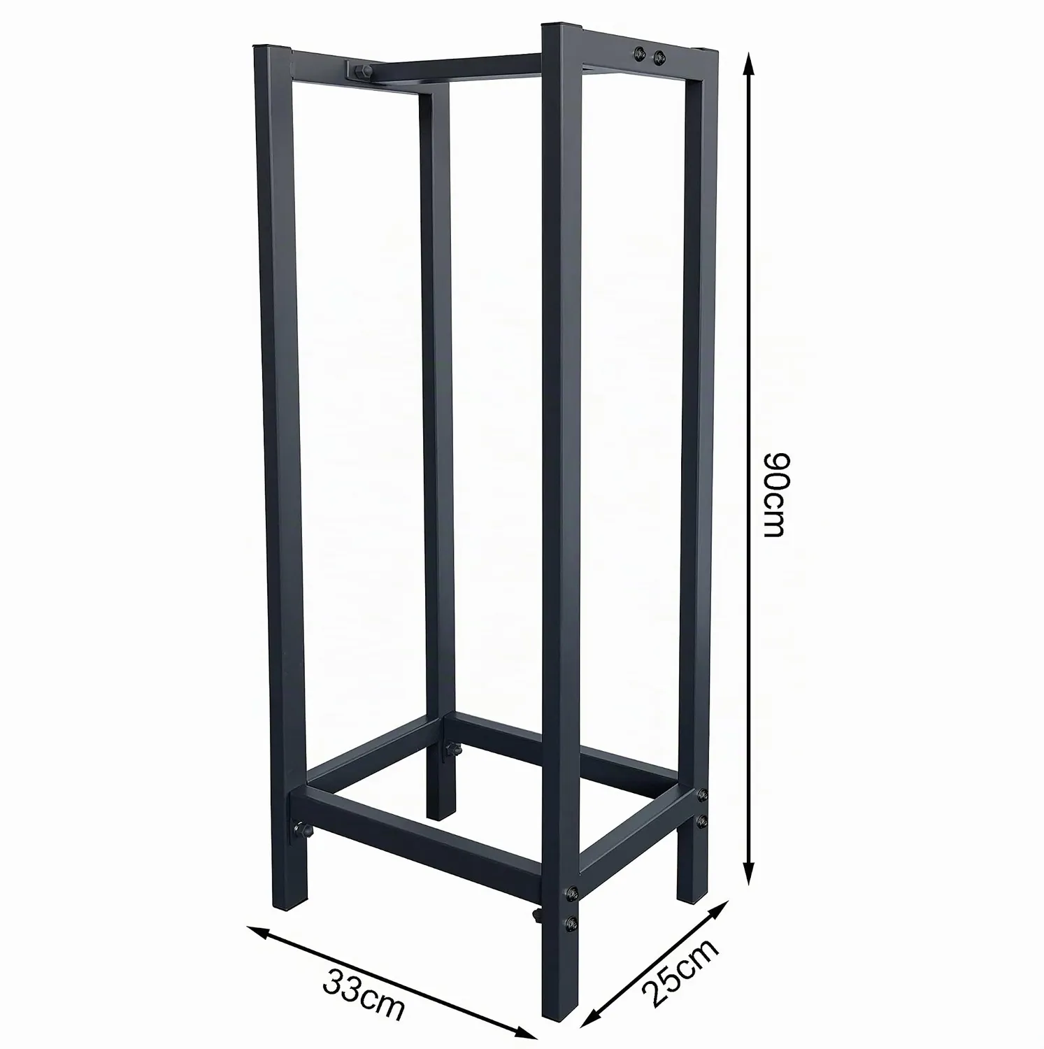 QUICK STAR Ripiano Legna 33x25x90 cm Antracite Acciaio