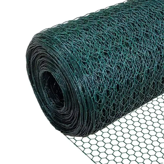 VOUNOT Rete per pollaio 1x10 m verde maglia 13 mm