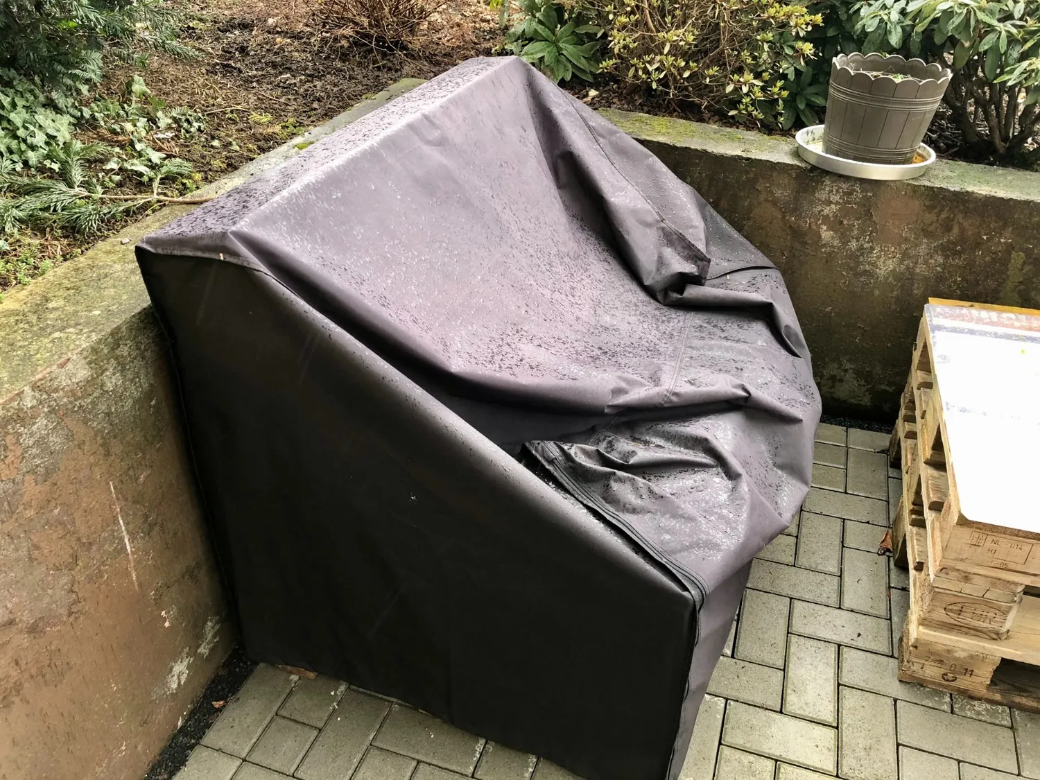 QUICK STAR Cover Gitterbox 125x85x87 cm Nera PVC