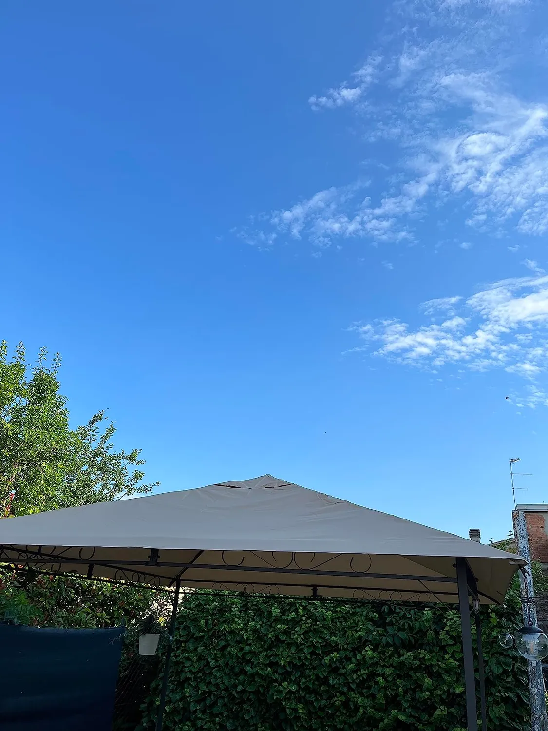QUICK STAR tetto gazebo 3x3 m 297x297 cm beige ventilato