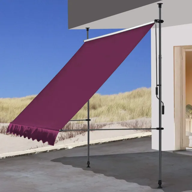 Quick Star tenda a morsetto 200x130 cm bordeaux senza fori