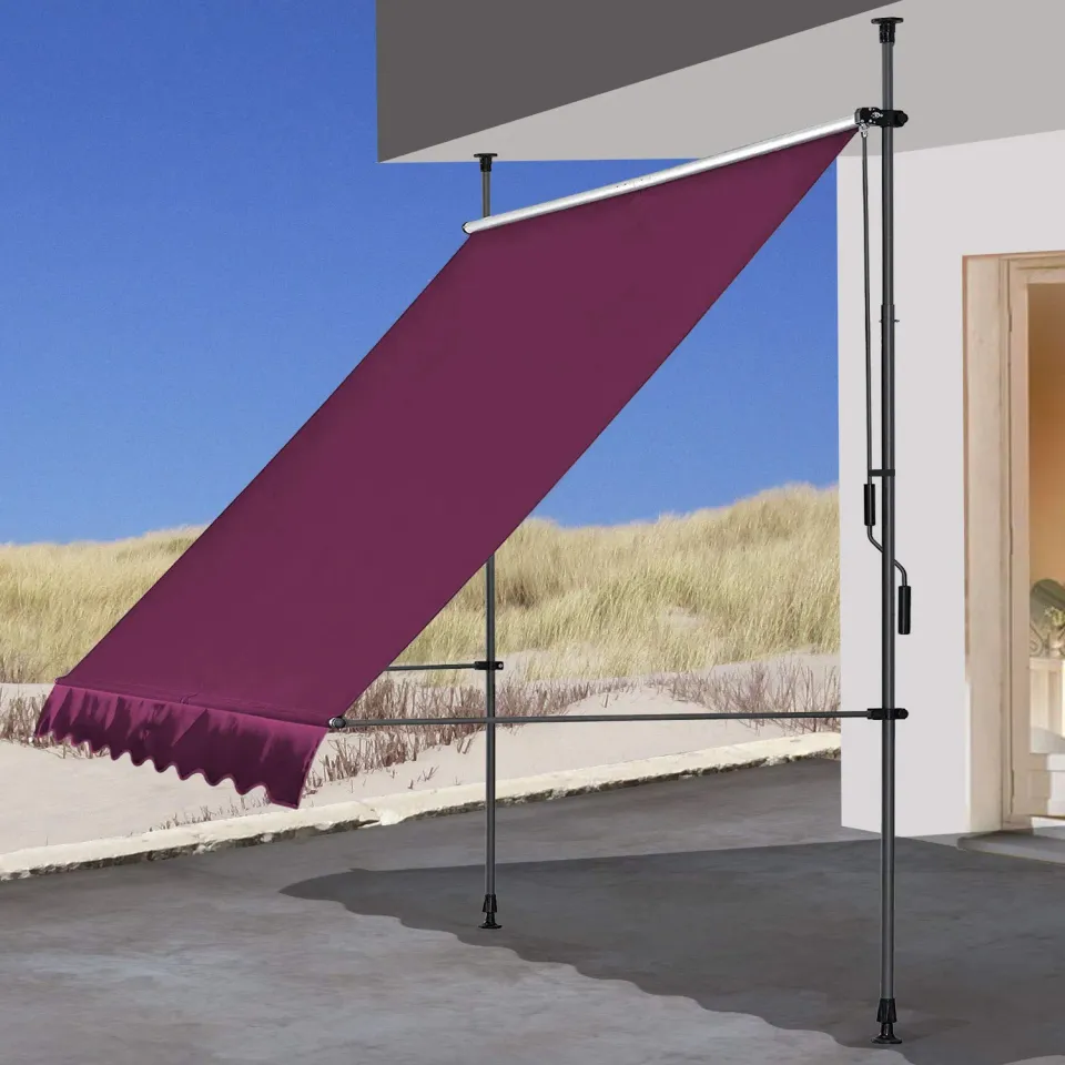 Quick Star tenda a morsetto 200x130 cm bordeaux senza fori