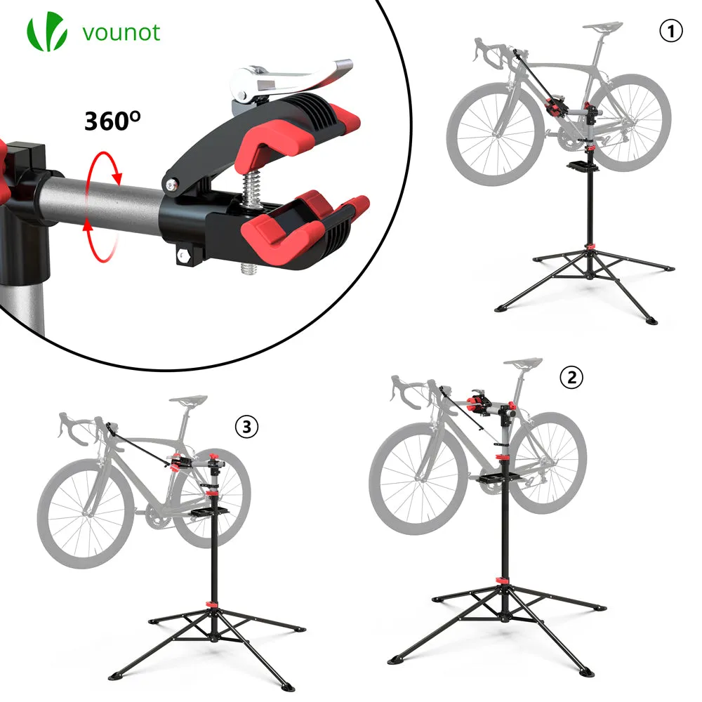 Vounot cavalletto officina bici regolabile 110-190 cm 30 kg