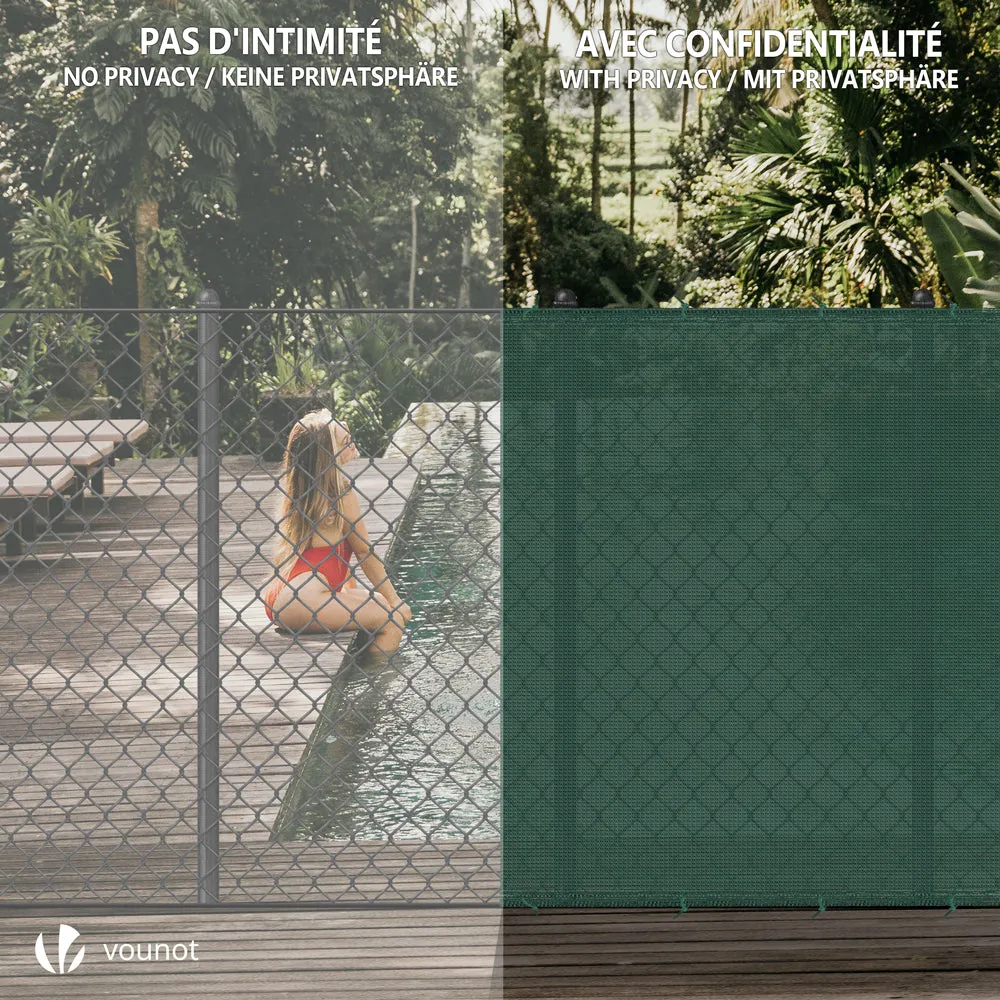 Vounot frangivista HDPE 1,5x10m verde 150g oscurante