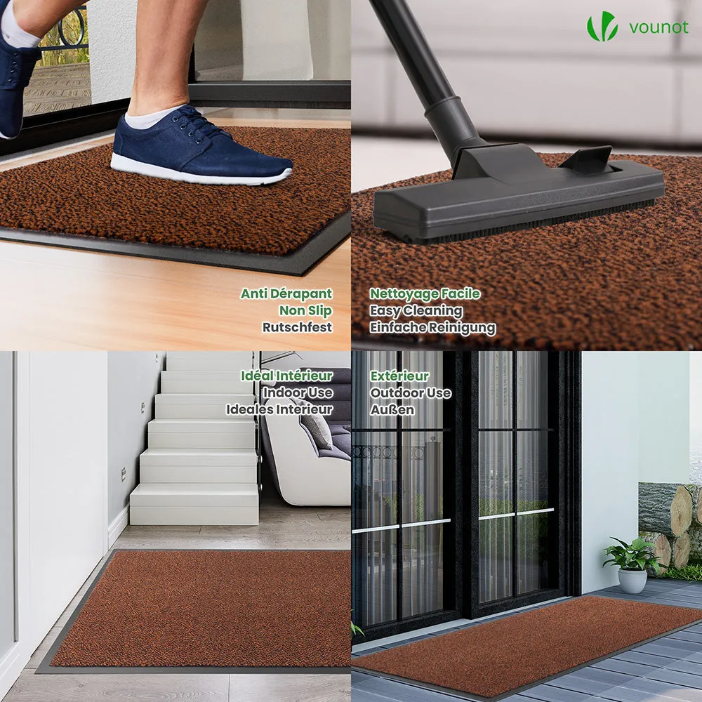 VOUNOT Zerbino ingresso 90x150 cm marrone-nero assorbente
