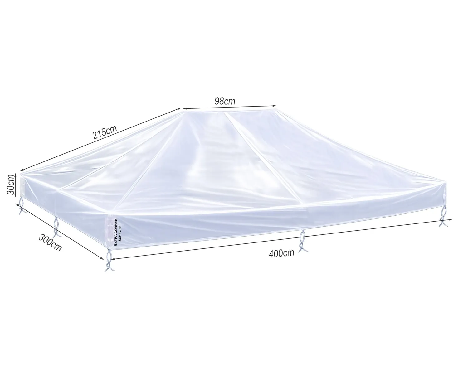QUICK STAR Gazebo Cover 3x4 m Standard telo protettivo trasparente