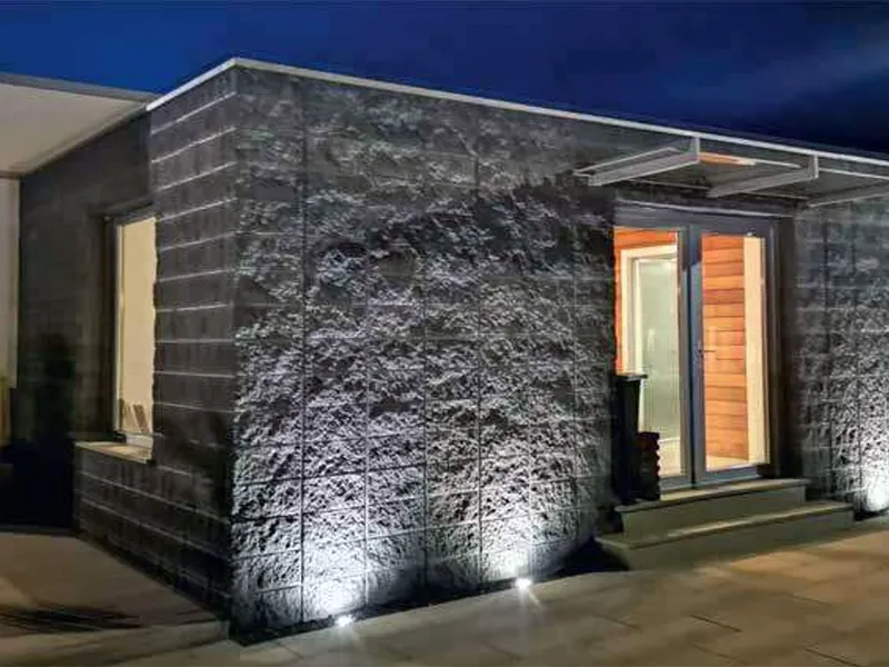 Progetto Esterno Listello Splittato rivestimento cemento