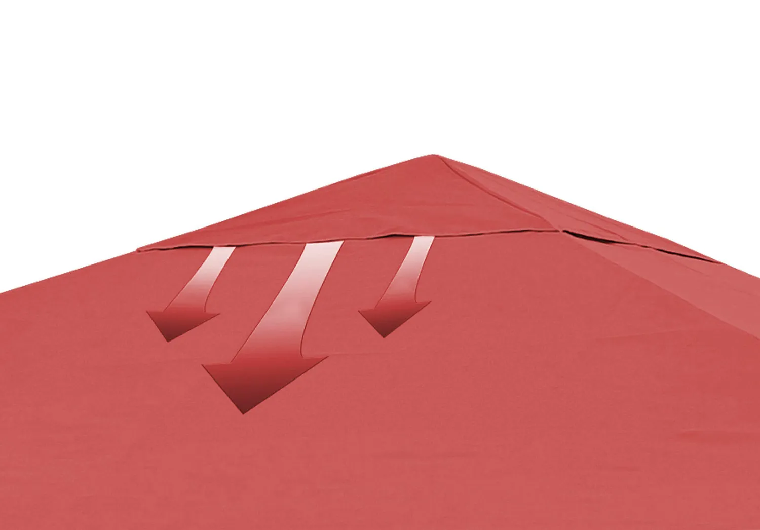 Quick Star telo tetto ricambio gazebo 3x3 m terracotta PVC