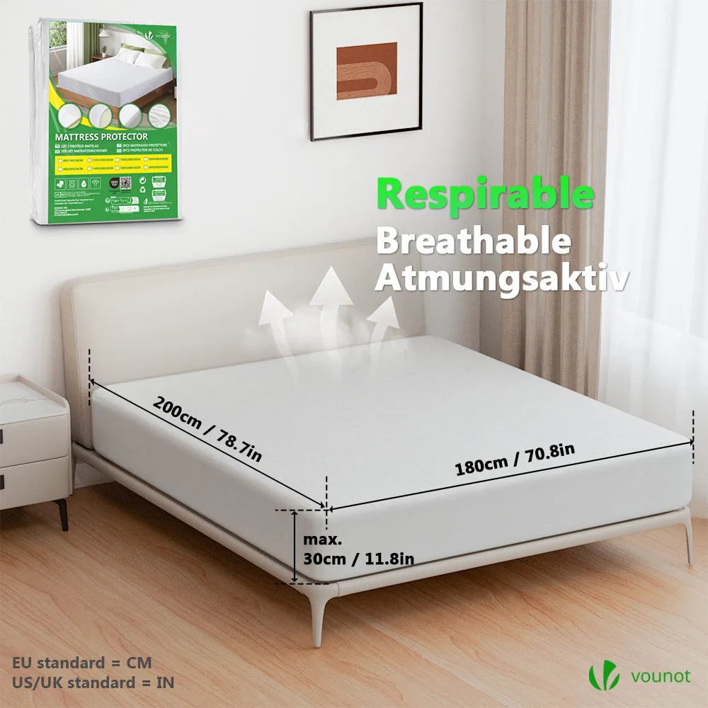 VOUNOT Coprimaterasso impermeabile 180x200x30 angoli elastici