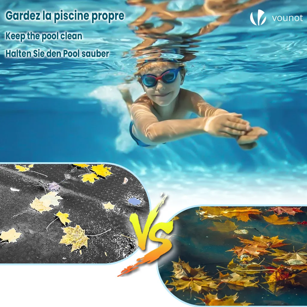 Vounot Telo Piscina a Bolle 700x400cm Nero 120 Micron Ritagliabile