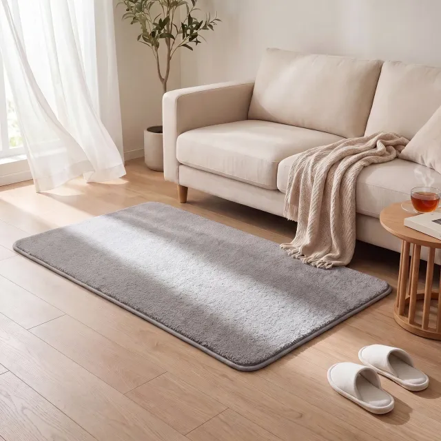 VOUNOT Tappeto Soggiorno Pelo Corto Grigio 80x150 cm
