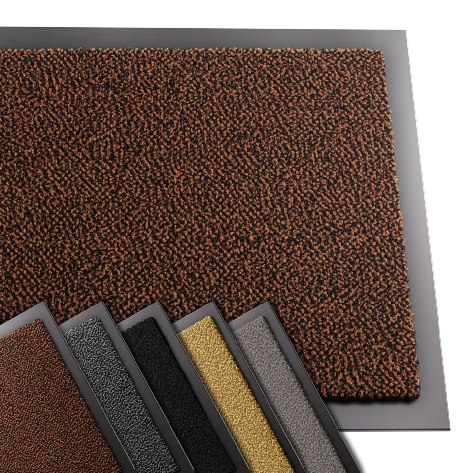 VOUNOT Zerbino 40x60cm Tappeto Ingresso Marrone-Nero
