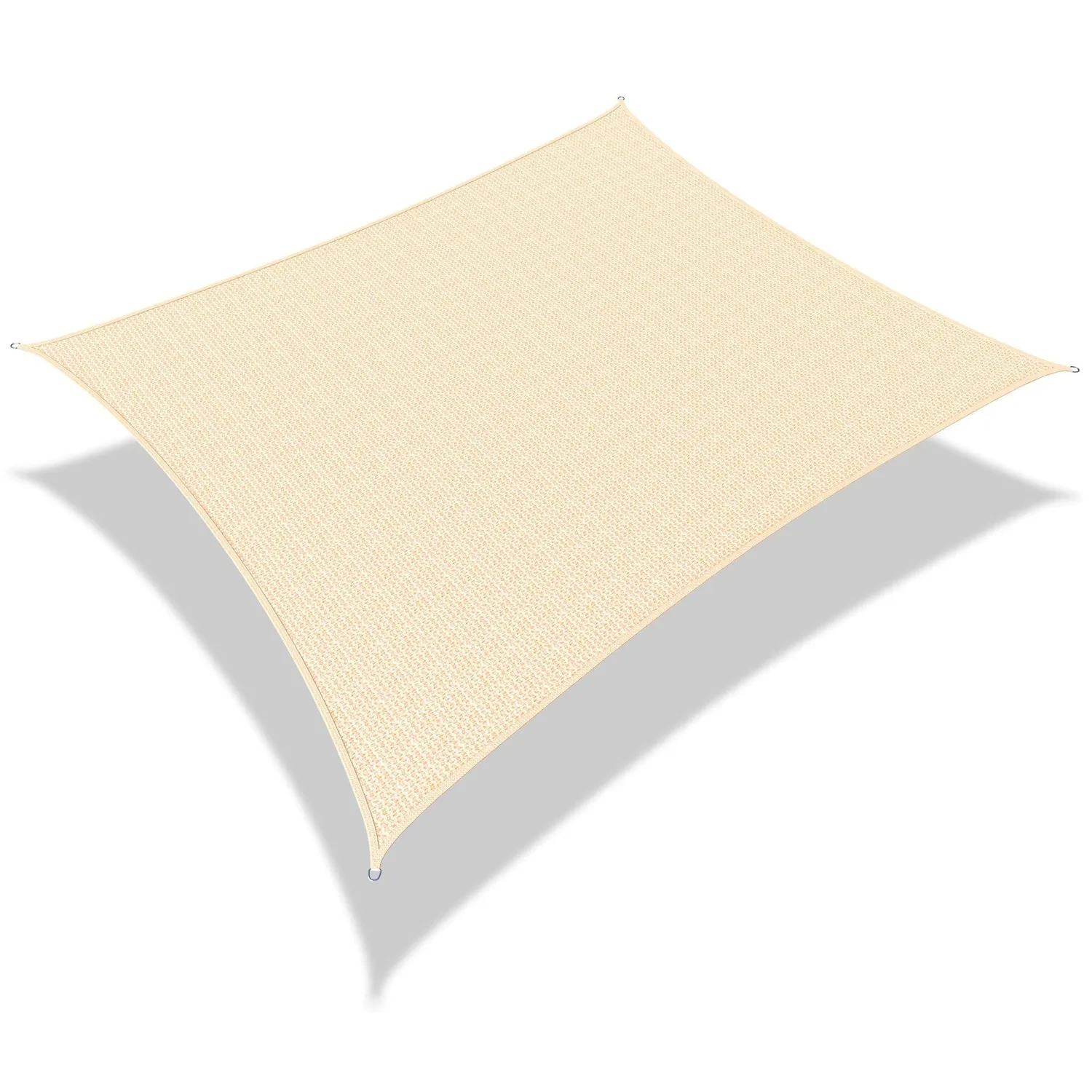 Vounot vela ombreggiante rettangolare 3x2,5 m avorio kit 24pz