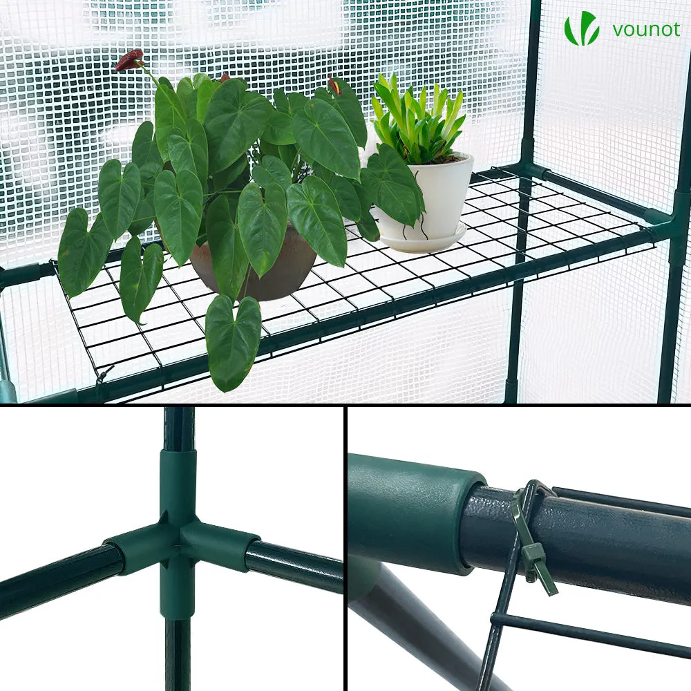 Vounot serra da giardino con ripiani 143x143x195 cm