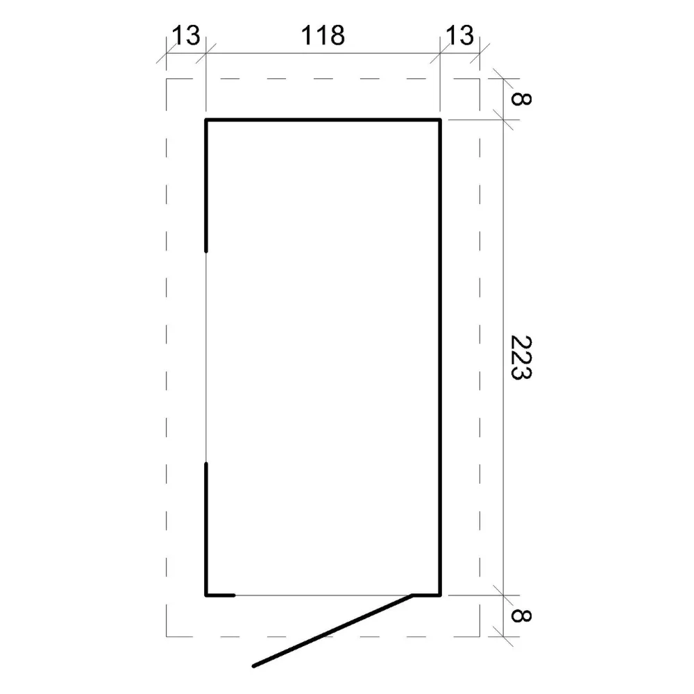 Timbela M306 casetta attrezzi legno 130x235 stretta