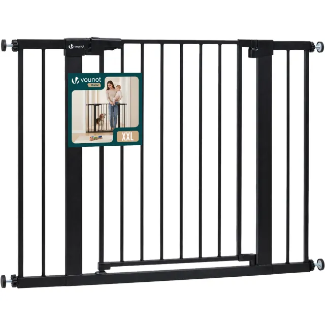 Vounot cancelletto sicurezza pressione metallo nero 103-110 cm