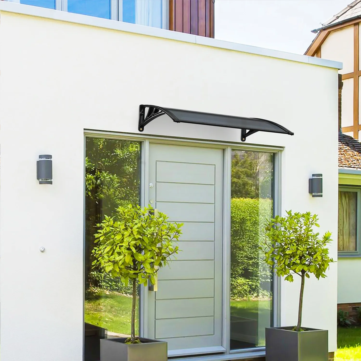 VOUNOT pensilina porta 120x80 policarbonato antracite