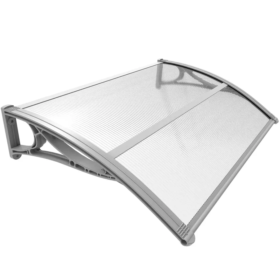VOUNOT Pensilina per Porta Ingresso 100x80 cm Grigia