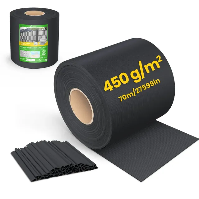 Vounot strisce frangivista PVC 19cm x 70m nere 450 g