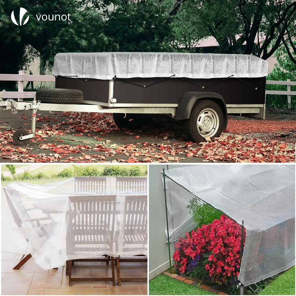 Vounot telo protettivo PE 180g 3x4m bianco impermeabile