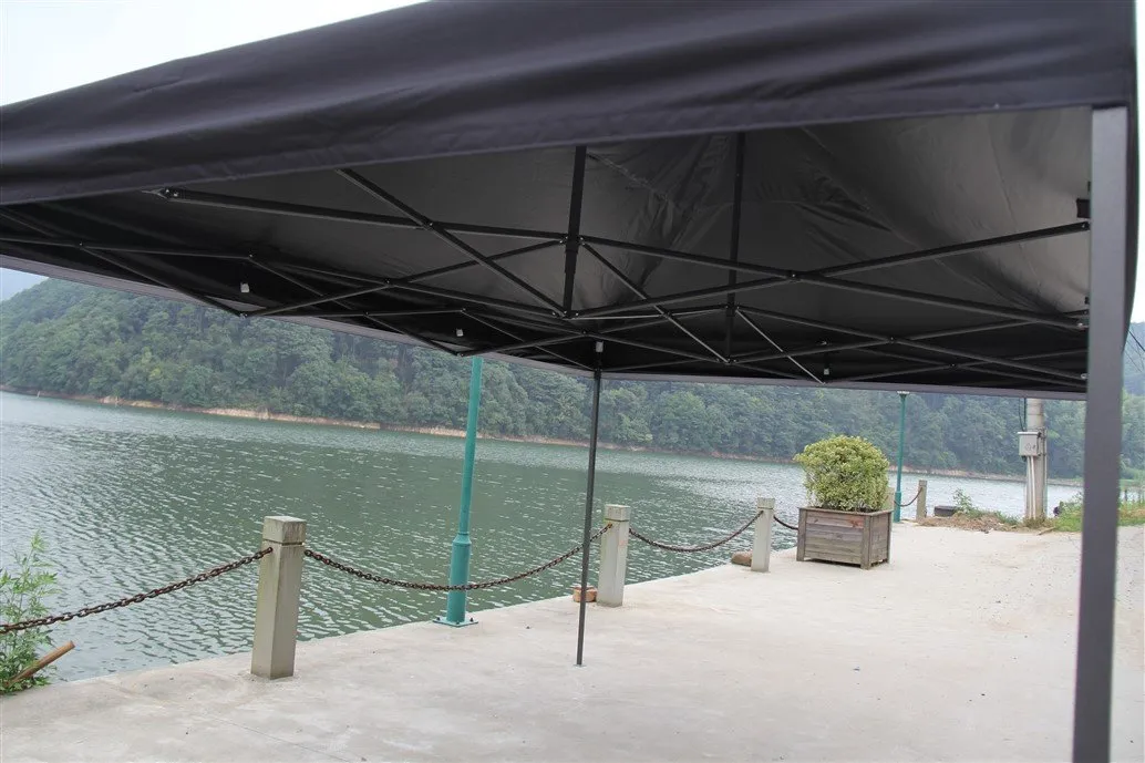 All Seasons Gazebos Robusto 3x4,5 m gazebo pieghevole nero impermeabile