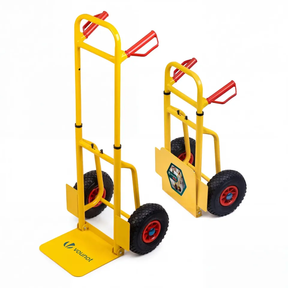 Vounot carrello trasporto pieghevole giallo 200 kg ruote