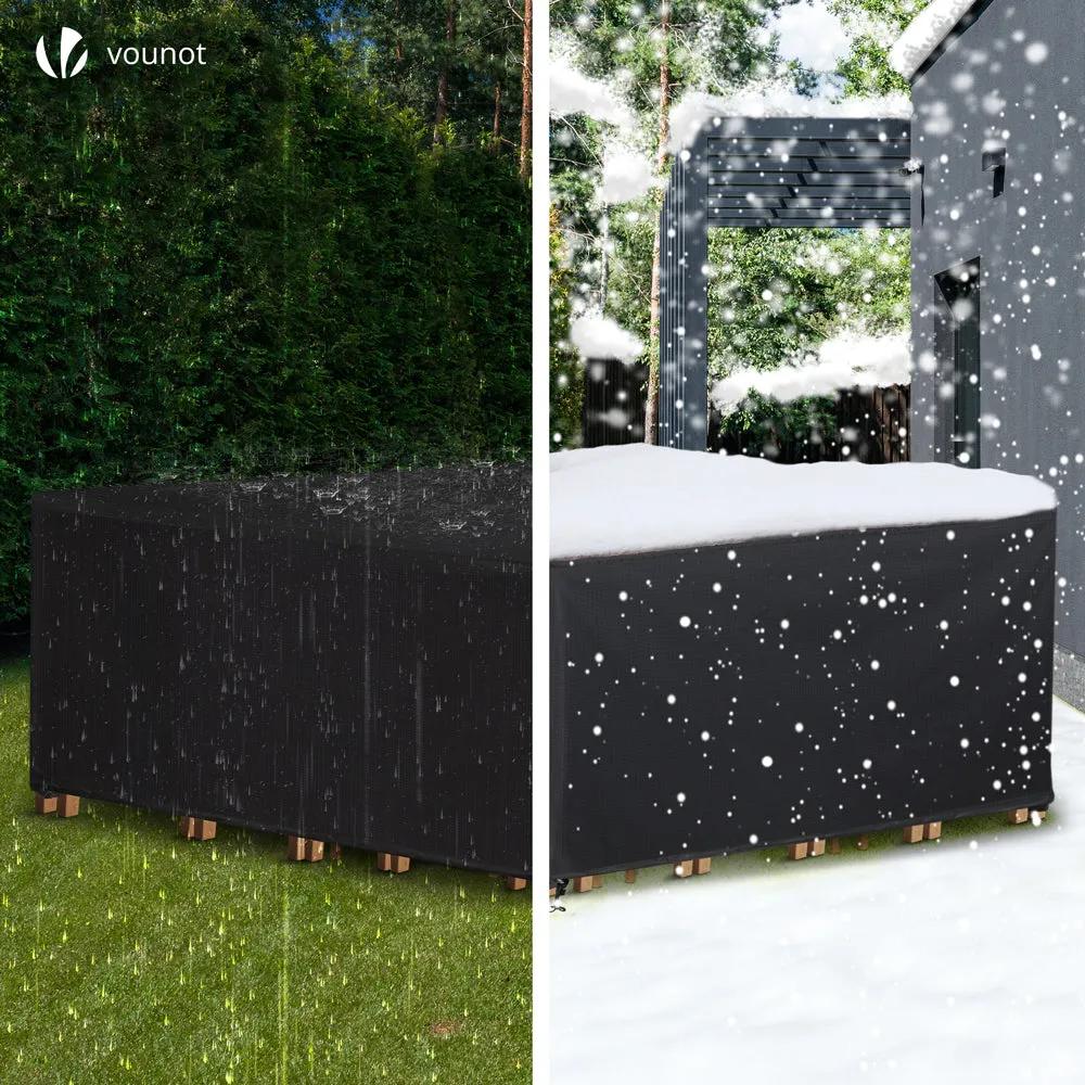 VOUNOT Telo Copertura Mobili Giardino 250x250 Nero Oxford