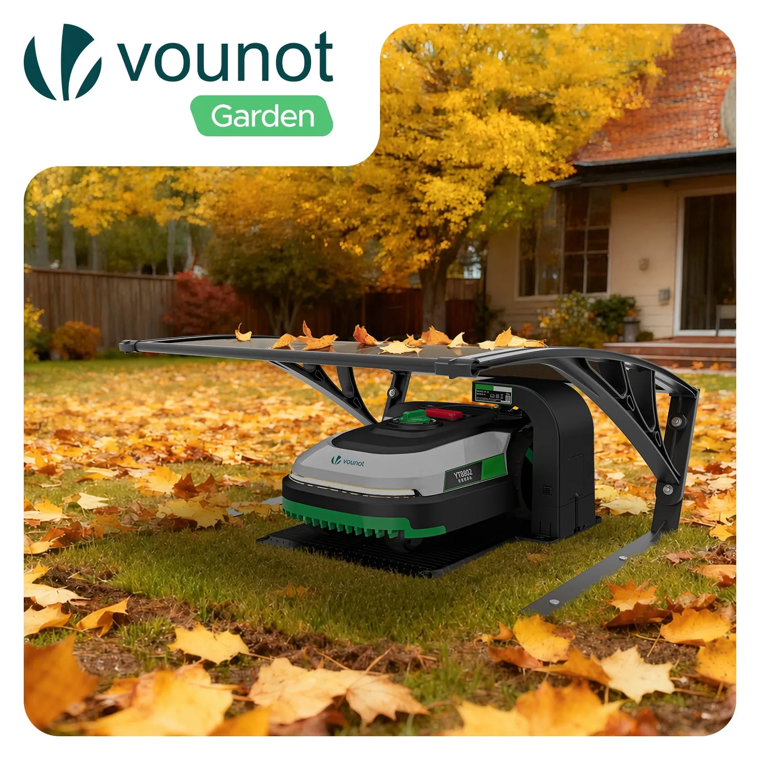 Vounot garage robot rasaerba 82x80x46cm marrone