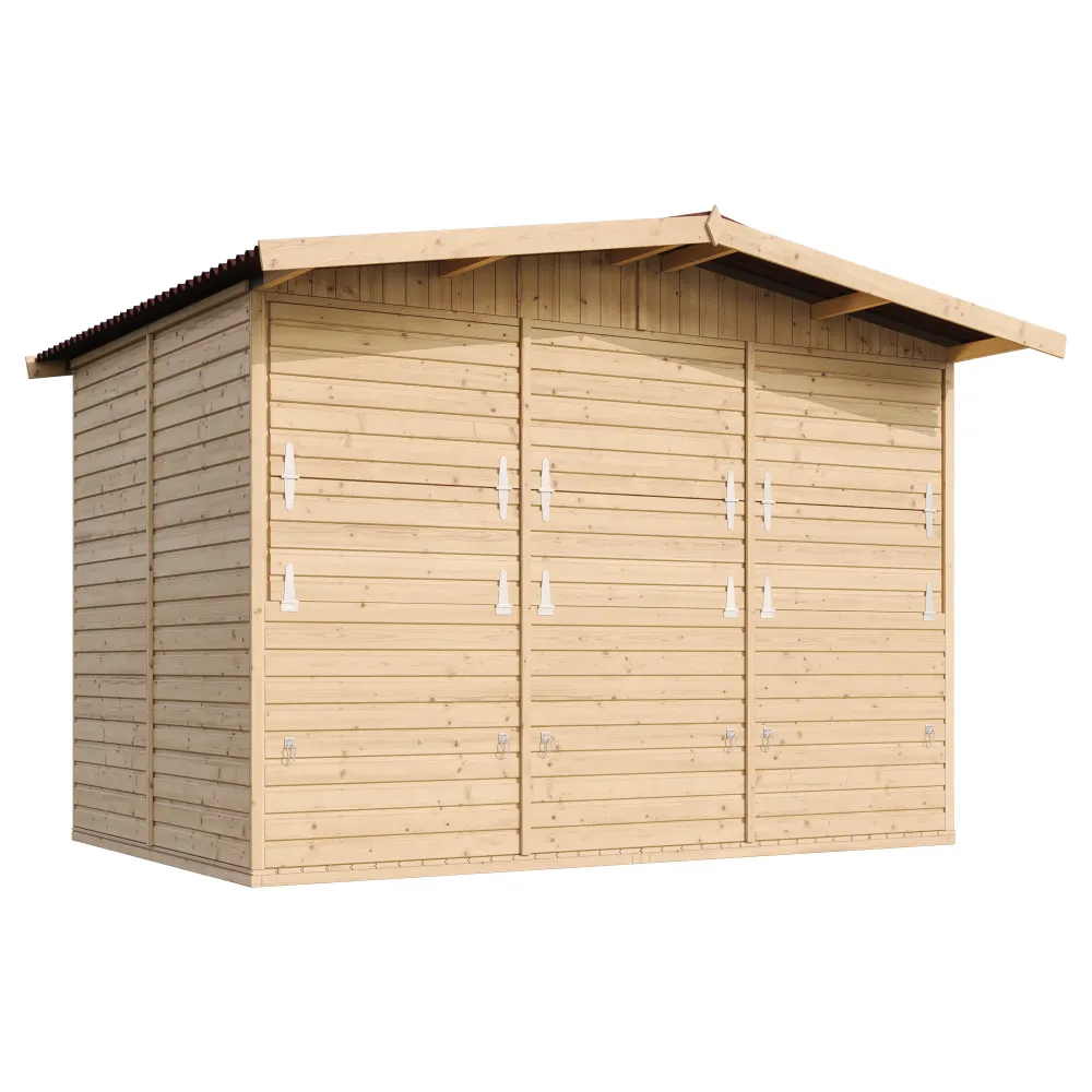 Timbela M150A chiosco legno 303x199 3 finestre