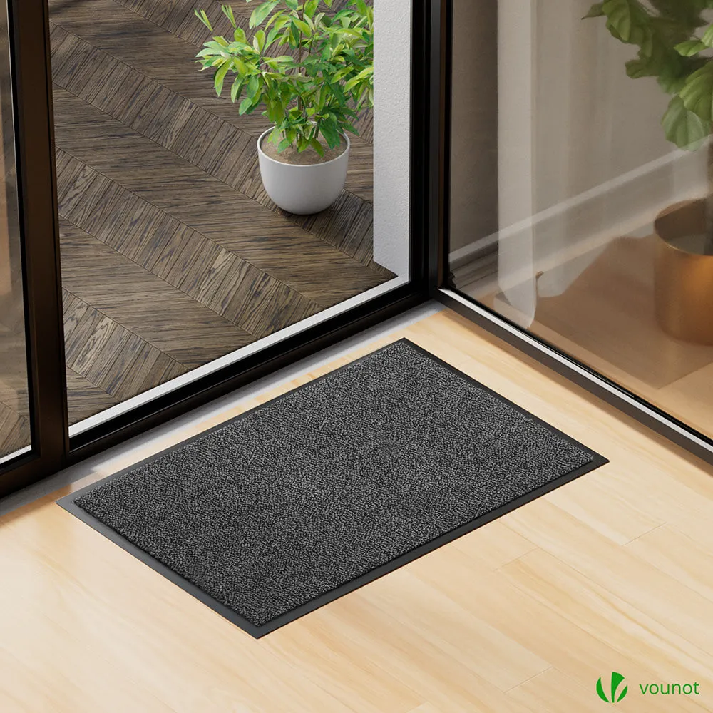 Vounot set 2 zerbini 60x90 cm grigio-nero antiscivolo