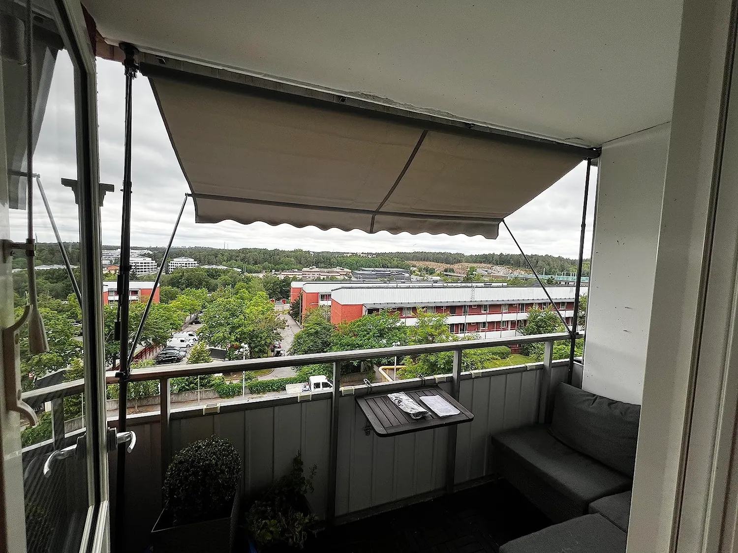 Quick Star tenda da sole a morsetto 300x130 cm grigia senza fori